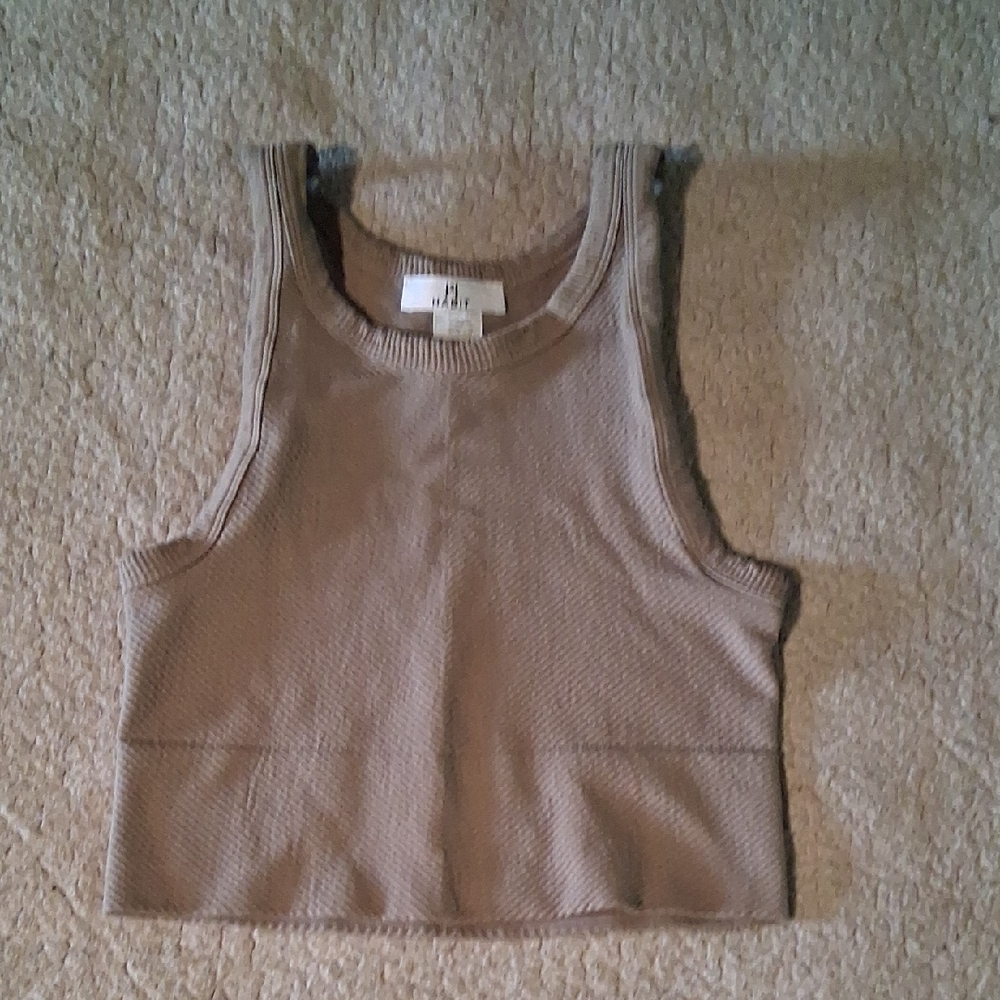 Habit Casual Tan Ribbed Tank Top